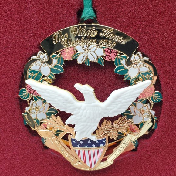 White House Historical Association 1998 - Ornamenti Di Natale Ufficiali In Porcellana: Commemorativo Presidente James Buchanan